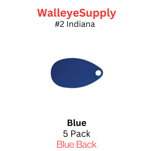 SIZE 2 INDIANA spinner blade BLUE 5 pk