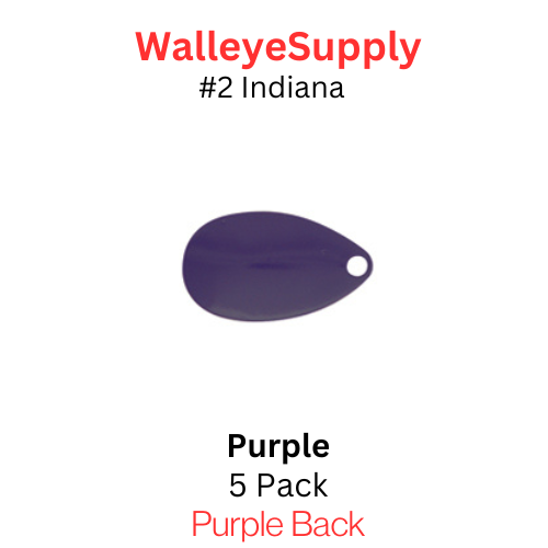 SIZE 2 INDIANA spinner blade PURPLE 5 pk