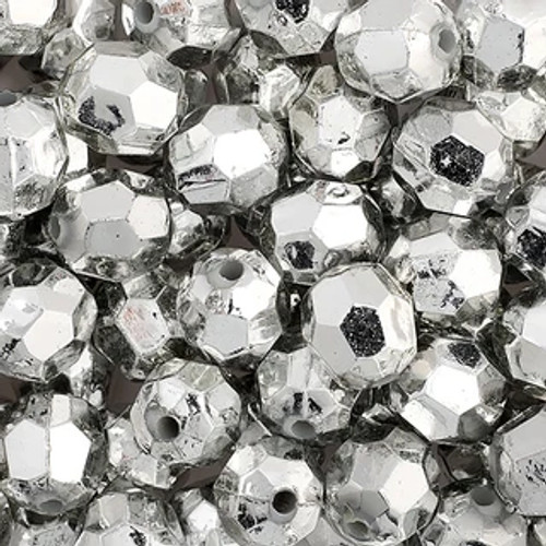 Fishing Beads Facetted 8mm NICKLE 50/PK