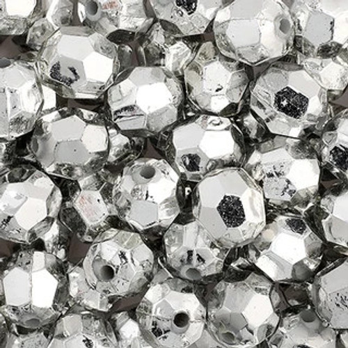 Fishing Beads Facetted 6mm NICKLE 50/PK