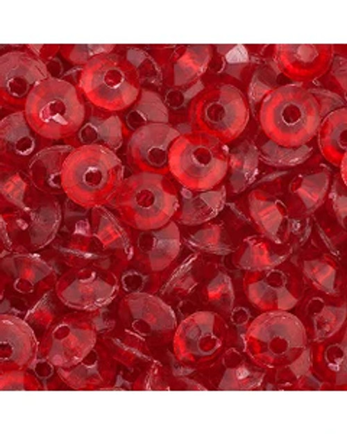 Fishing Lure Beads Rondell TRANSPARENT RUBY 100/PK