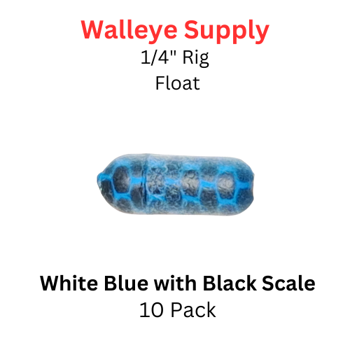 RIG FLOATS 5/16" WHITE, BLUE with BLACK SCALE