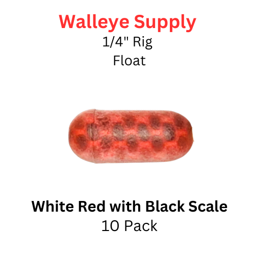 RIG FLOATS 3/8" WHITE, RED with BLACK SCALE