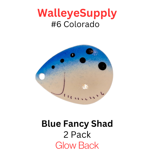 Spinner Blades COLORADO #6 GLOW/BLUE FANCY SHAD
