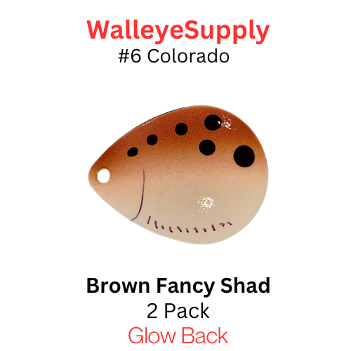 Spinner Blades COLORADO #6 GLOW/BROWN FANCY SHAD
