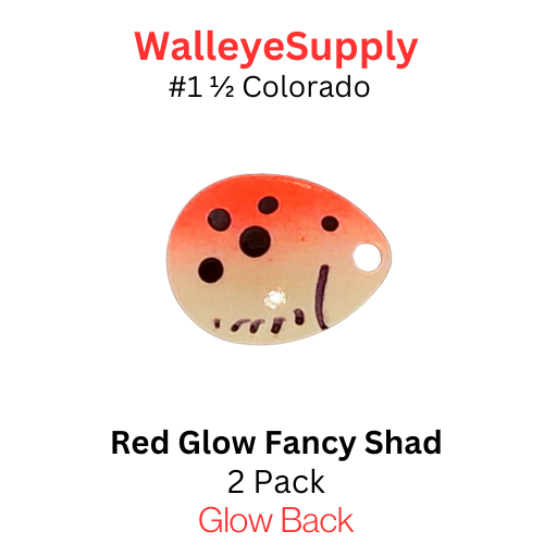 Colorado Blade #1 1/2 Glow and Red Fancy Shad