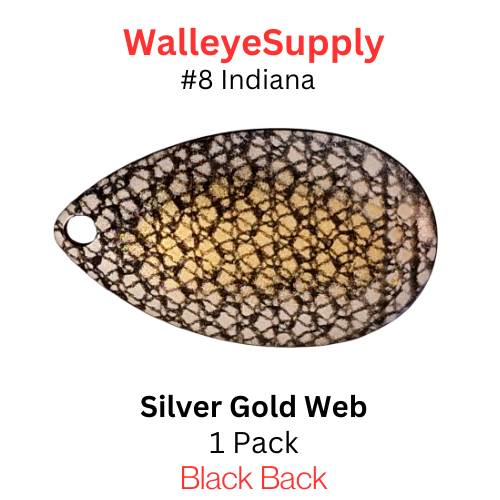 #8 INDIANA blade SILVER GOLD WEB