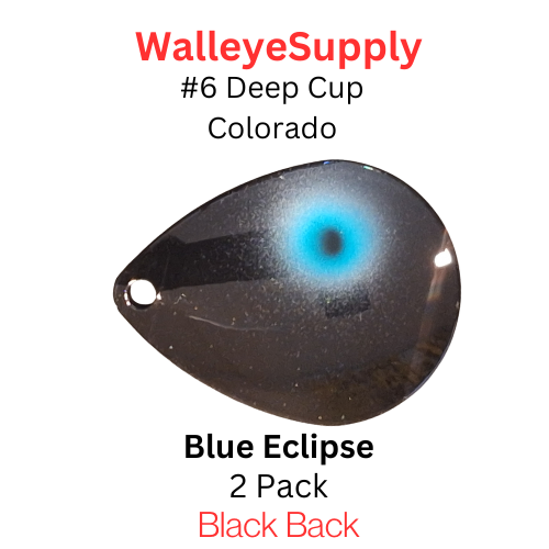 Walleye Supply Customs Blue Eclipse #6 Deep Cup Colorado Walleye Supply Customs Blue Eclipse #6 Deep Cup Colorado