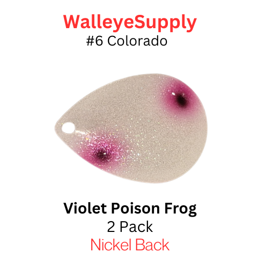 Walleye Supply Custom's Violet Poison Frog #6 Colorado with Nickel Back