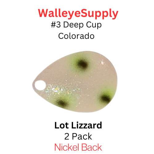 Walleye Supply customs #3 Deep Cup Colorado Lot Lizzard