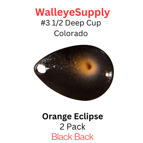 Walleye Supply Customs #3 1/2 Deep Cup Colorado Orange Eclipse