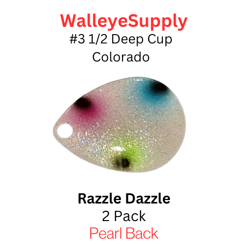 Walleye Supply Customs Razzle Dazzle #3 1/2 Deep Cup Colorado