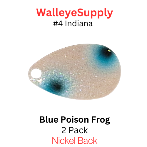 Walleye Supply Customs Blue Poison Frog #4 Indiana with Nickel Back