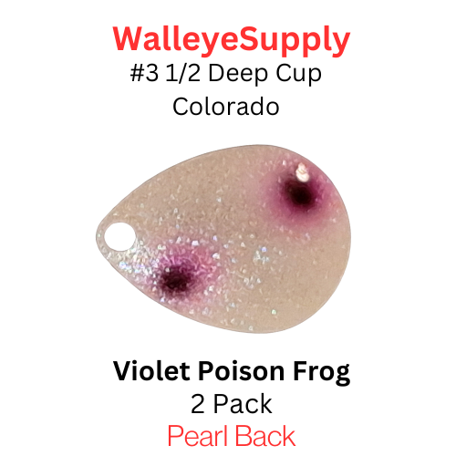 Walleye Supply Customs Violet Poison Frog #3 1/2 Deep Cup Colorado