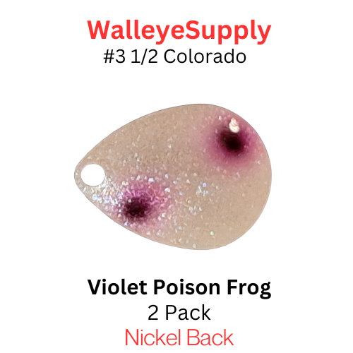Walleye Supply Customs Violet Poison Frog #3 1/2 Colorado Nickel Back
