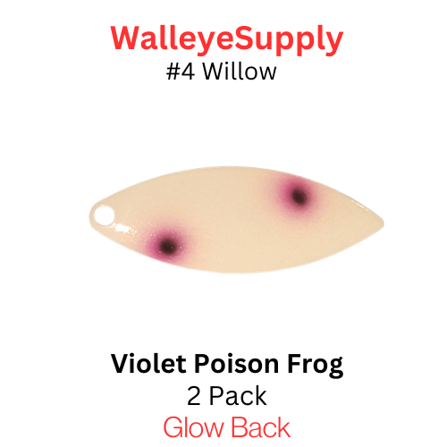 Walleye Supply Customs Blue Poison Frog #4 Willow Glow Back Walleye Supply Customs Blue Poison Frog #4 Willow Glow Back