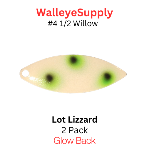Walleye Supply Customs Lot Lizard #4 1/2 Willow glow Back