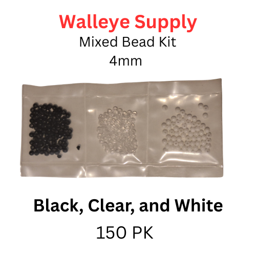 4mm Mixed Bead Set Black, Clear, and White, 150 pk 4mm Mixed Bead Set Black, Clear, and White, 150 pk
