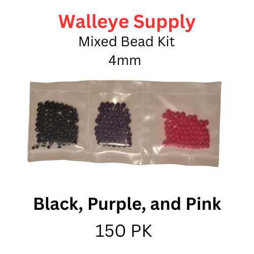 4mm Mixed Bead Set Black, Purple, and Pink, 150 pk 4mm Mixed Bead Set Black, Purple, and Pink, 150 pk