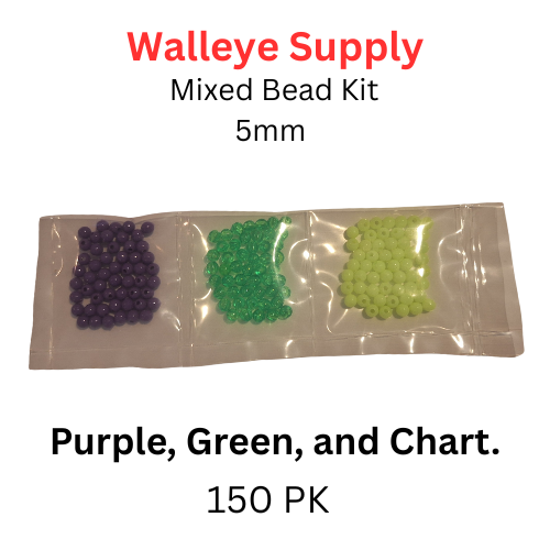 5mm Mixed Bead Set Purple, Green, and Chartreuse, 150 PK