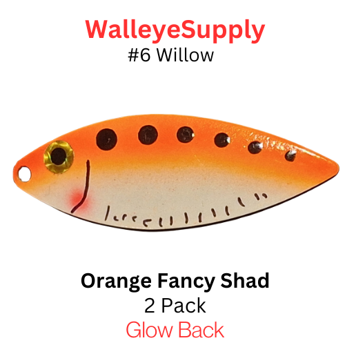 #6 Willow Orange Fancy Shad Blade