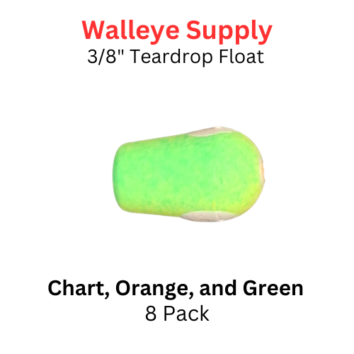 Floating Minnow Head 3/8" Orange, Chartreuse, and Green