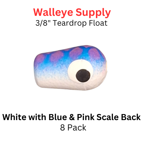 Blue with Pink Scale Floating Minnow Head 8/pk