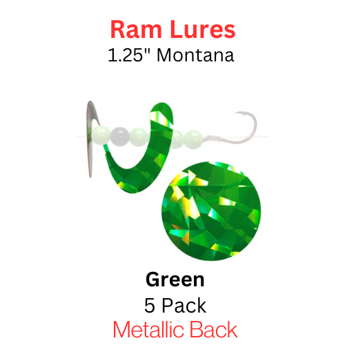 Original Ram Lures 1.25" DARK GREEN Montana blade