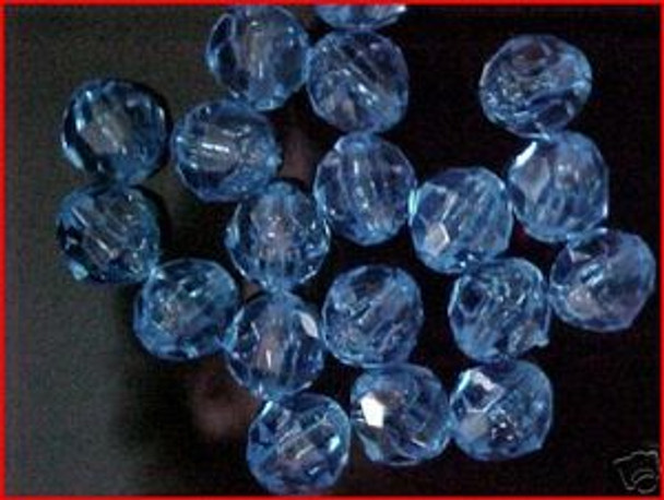 Beads Faceted 12mm TRANS.LT.BLUE 20/PK