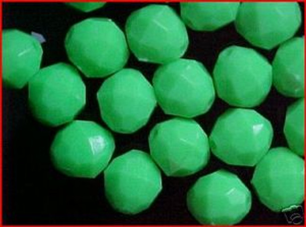 Beads Faceted 12mm GREEN 20/PK*