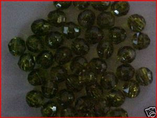 Beads 6mm Faceted AVACADO 100/PK