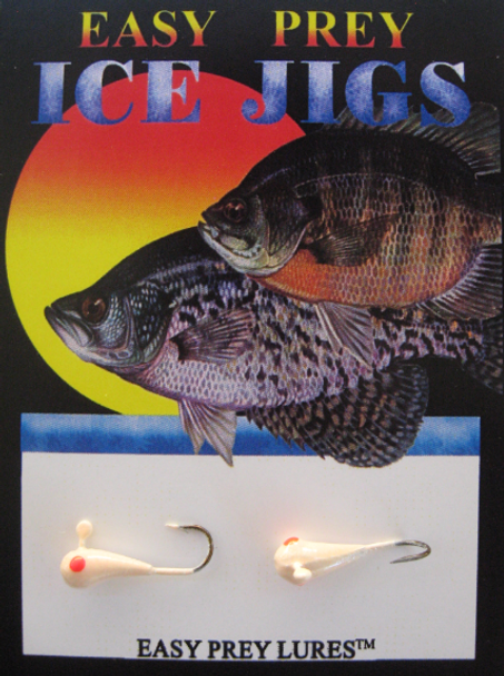 ICE FISHING JIGS #8 TOAD FRY RED GLOW EASY PREY LURES