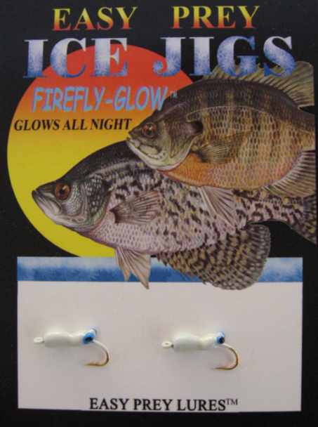 ICE FISHING JIGS #10 ICE SLUG BLUE GLOW / EASY PREY LURES