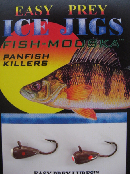 ICE FISHING JIGS #8 ICE MOOSKA BROWN / EASY PREY LURES