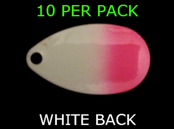 Spinner Blades #3 INDIANA WHITE/PINK SPLASH walleye tackle