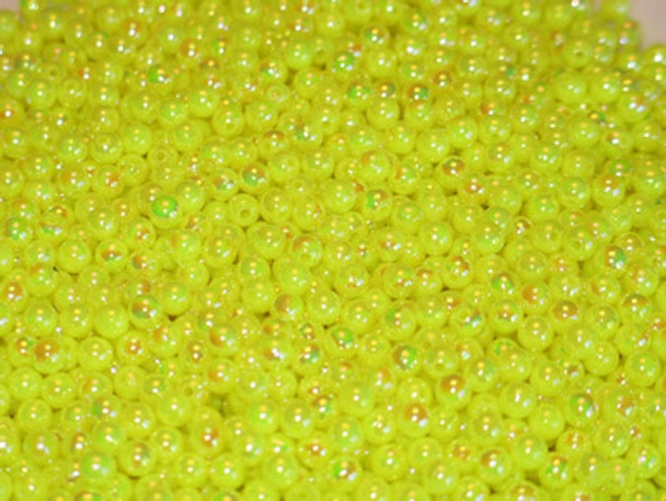 Fishing lure beads JT custom tackle 5mm Pearlized Chartreuse Pearl Beads 100/PK