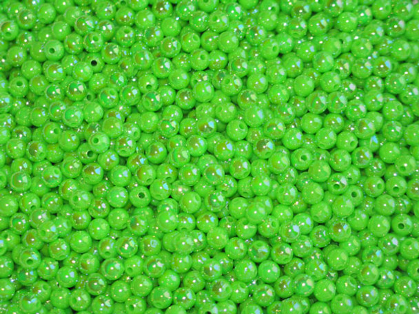 Fishing beads JT Custom Tackle 6mm Pearlized Neon Green Beads 100/PK