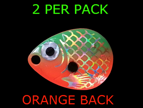 COLORADO blades # 3 BAITFISH PRISM ORANGE/GREEN