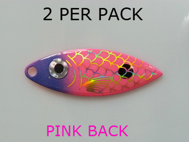 willowleaf BAITFISH PRISM PINK/PURPLE spinner blades #3 1/2