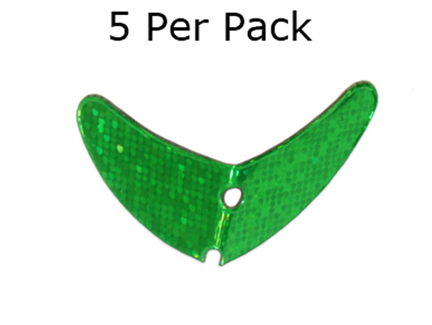 Macks Smile Blade .8" green sparkle for walleye harnesses