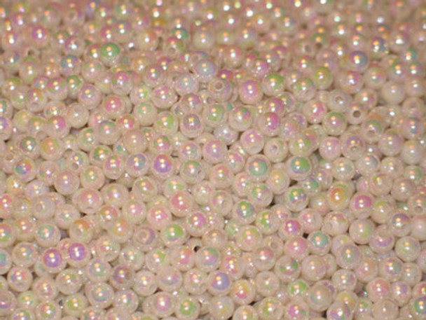 JT 4MM Pearl opaque white bead