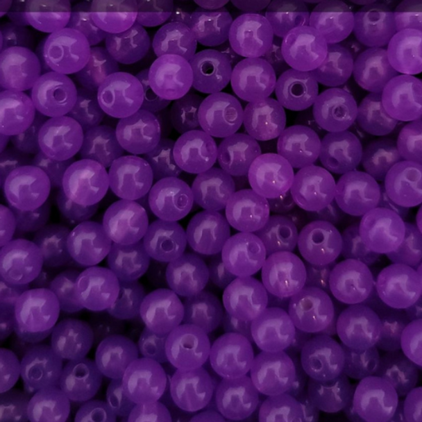 50 pk of transparent purple 8mm beads 