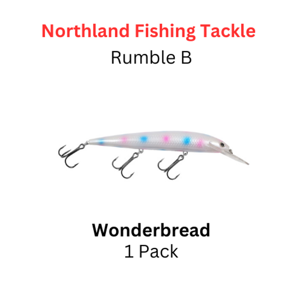 NORTHLAND FISHING TACKLE: Rumble B Crankbait size 13 color Wonderbread 