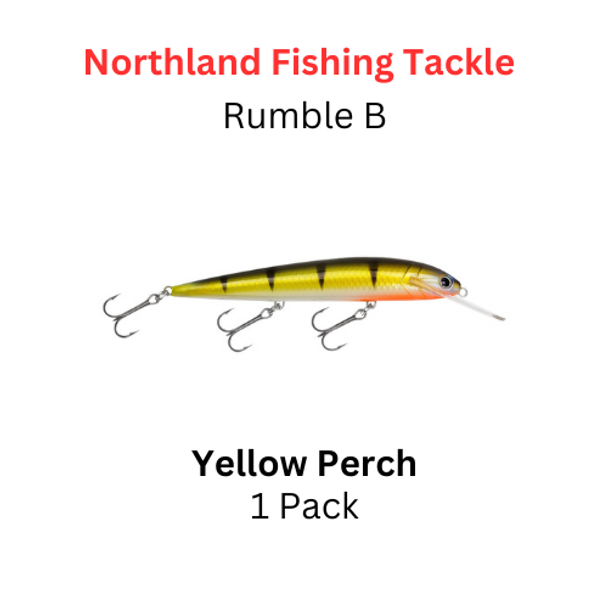 NORTHLAND FISHING TACKLE: Rumble B Crankbait size 11 color YELLOW PERCH 