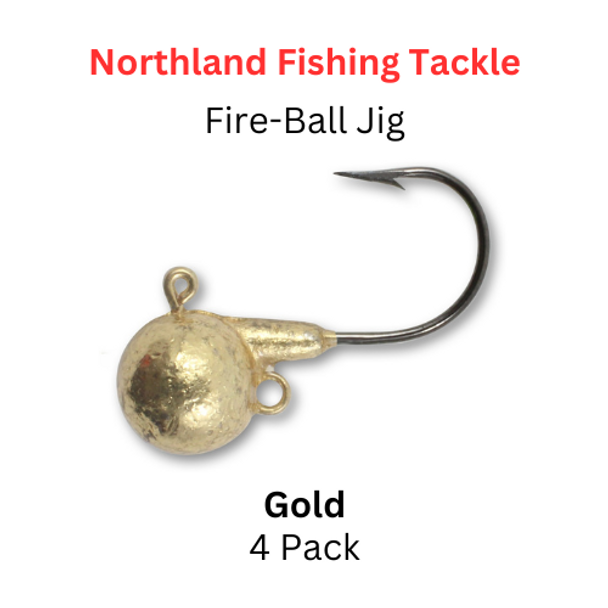 NORTHLAND FISHING TACKLE: Fire-ball Jig head 3/8oz GOLD