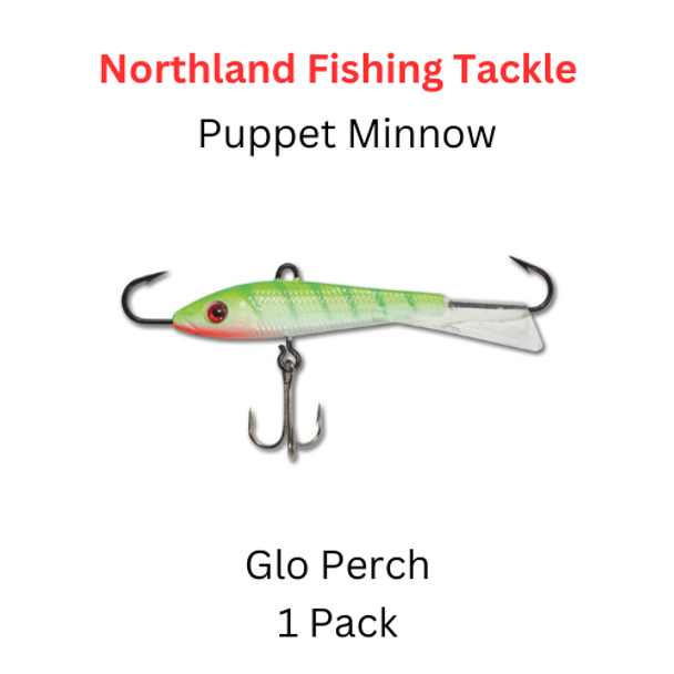 NORTHLAND FISHING TACKLE: 1oz Puppet Minnow Jig GLO PERCH