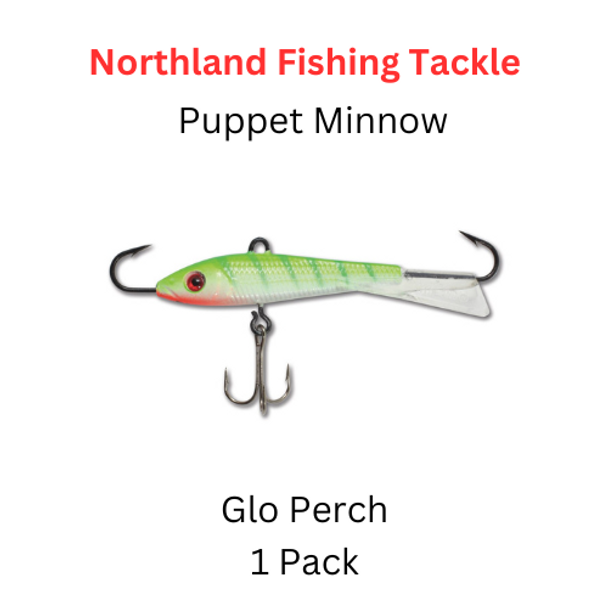 NORTHLAND FISHING TACKLE: 9/16oz Puppet Minnow Jig GLO PERCH