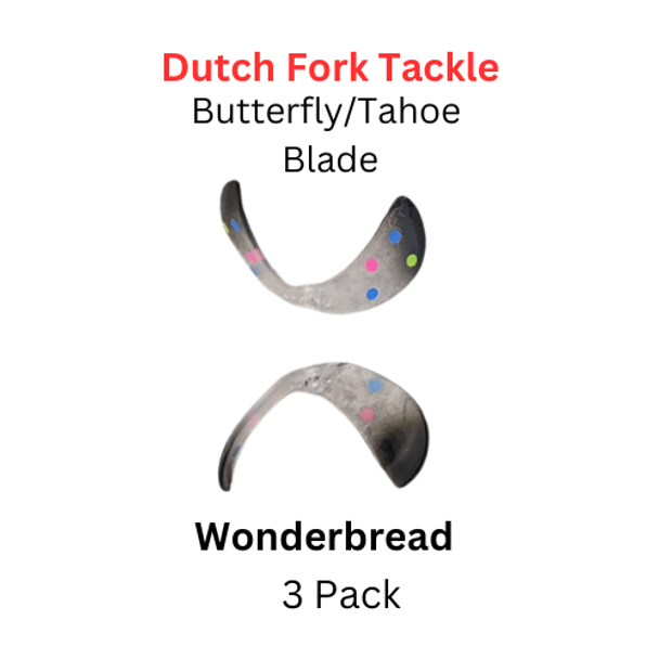 DUTCH FORK TACKLE: Butterfly Blade size 2 Wonderbread 3 pack 