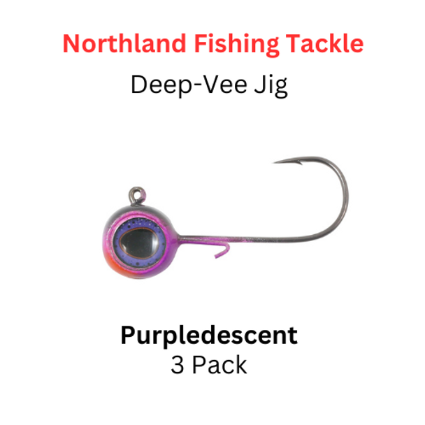 Northland Fishing Tackle: 1/8 oz DEEP-VEE JIG Purpledescent