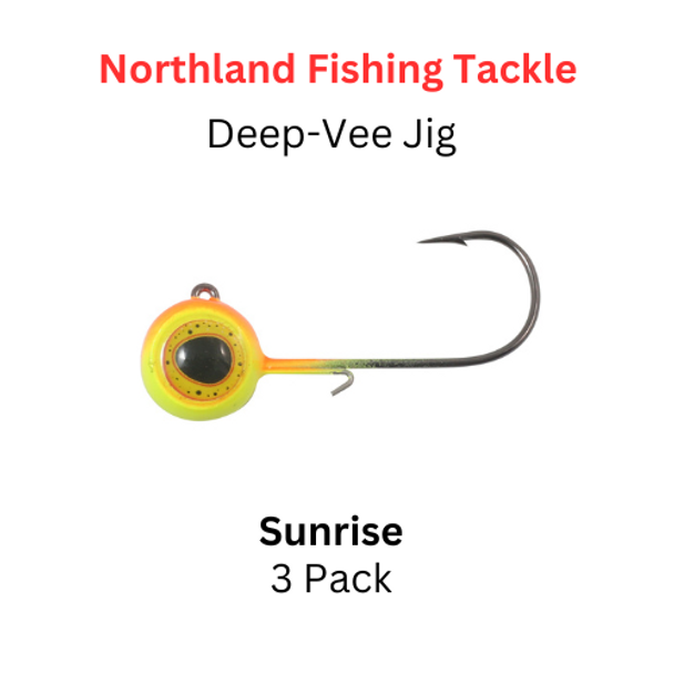 Northland Fishing Tackle: 1/8 oz DEEP-VEE JIG Sunrise